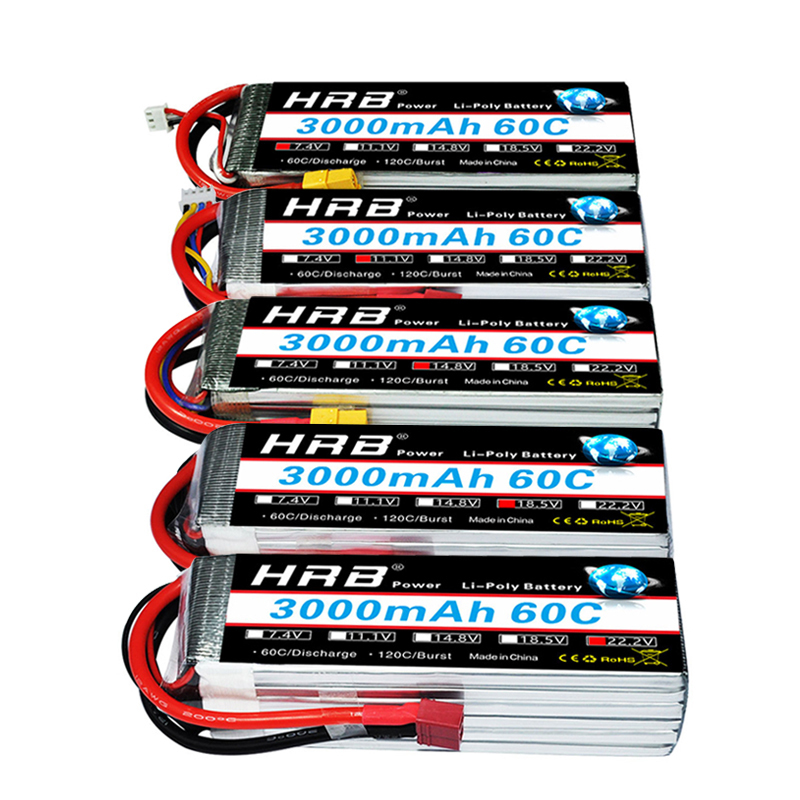 HRB يبو بطارية 2S 3S 4S 6S 5S  - مراجعة 4S Lipo Battery 14.8V 6000Mah وسعره