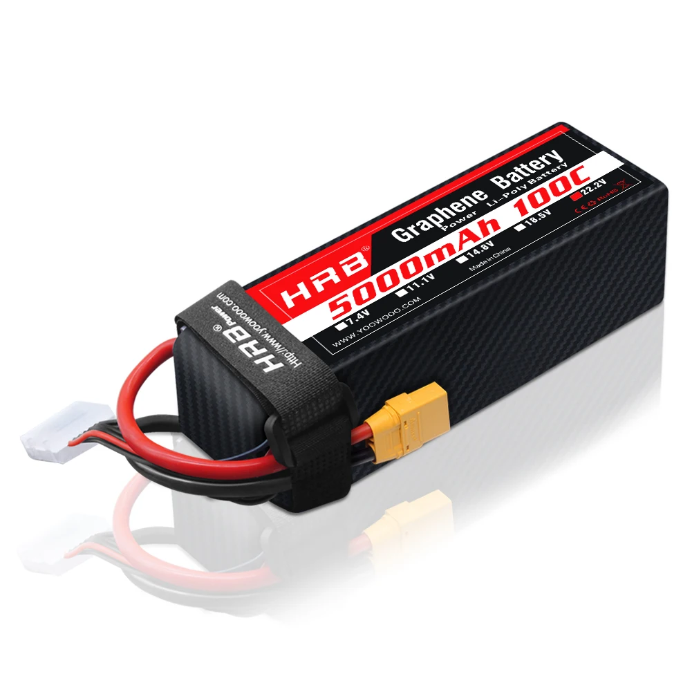 1 قطعة HRB 22.2 فولت بطارية ال - مراجعة 6S Lipo Battery 22.2V 5000Mah وسعره